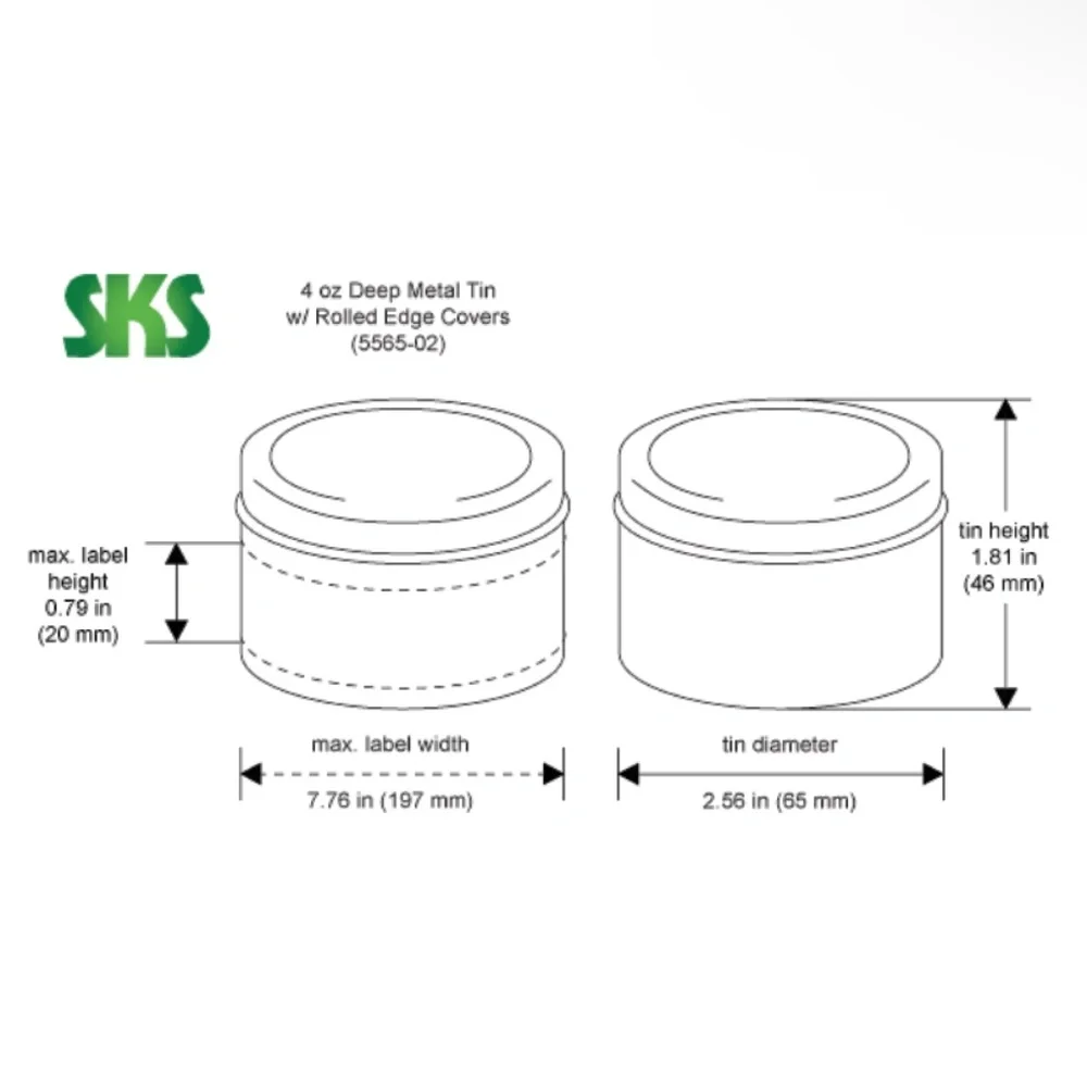 Set of 25, 4 oz Gold Metal Tins with Covers